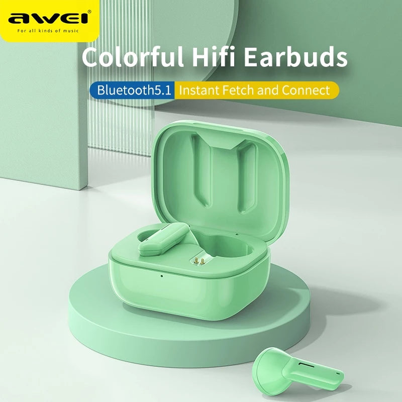 Awei T36 Wireless Bluetooth 5.3 Earbuds with Microphone