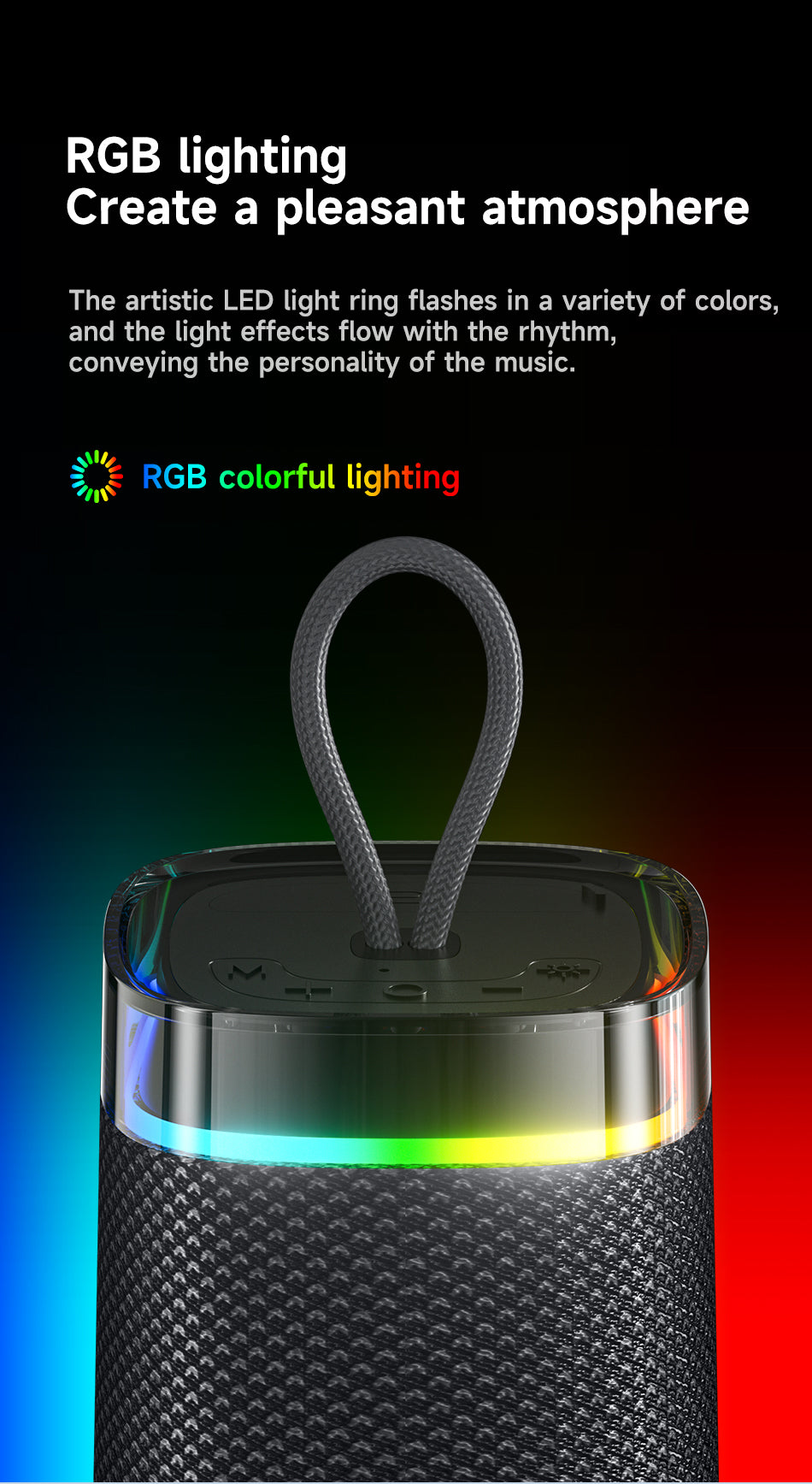 AWEI KA66 Bluetooth Speaker – Super Bass, RGB & TWS