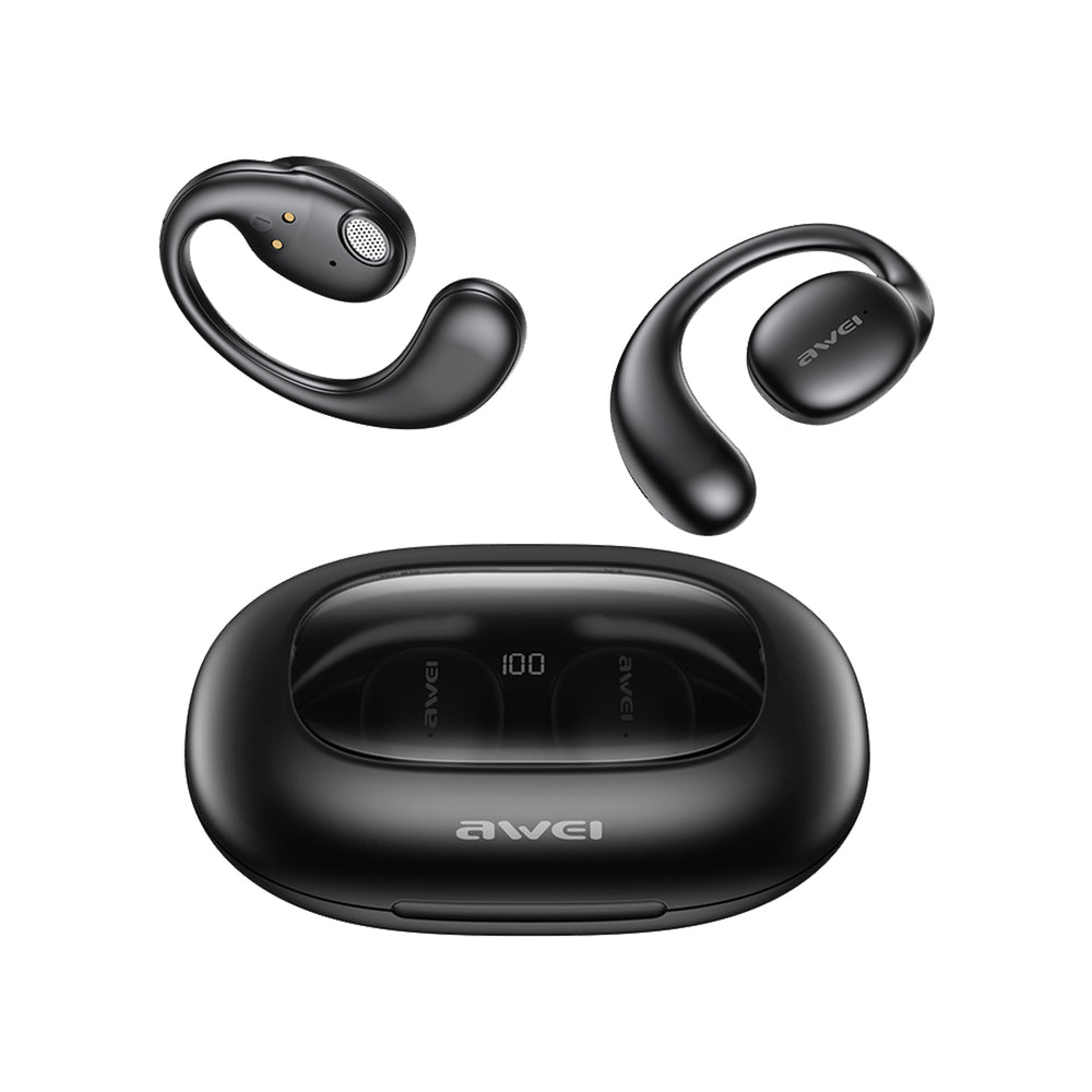 AWEI T80 Open-Ear Earbuds (Open-Ear Design, 25° Sonic Ray, Sports Fit）