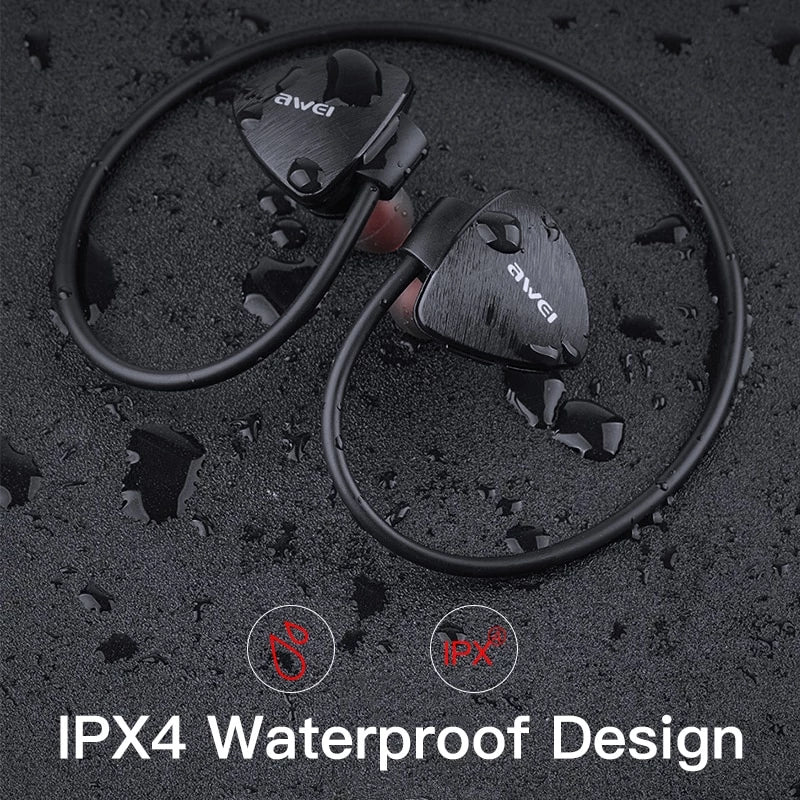 Awei A847BL Waterproof Bluetooth Sport Neckband Earbuds