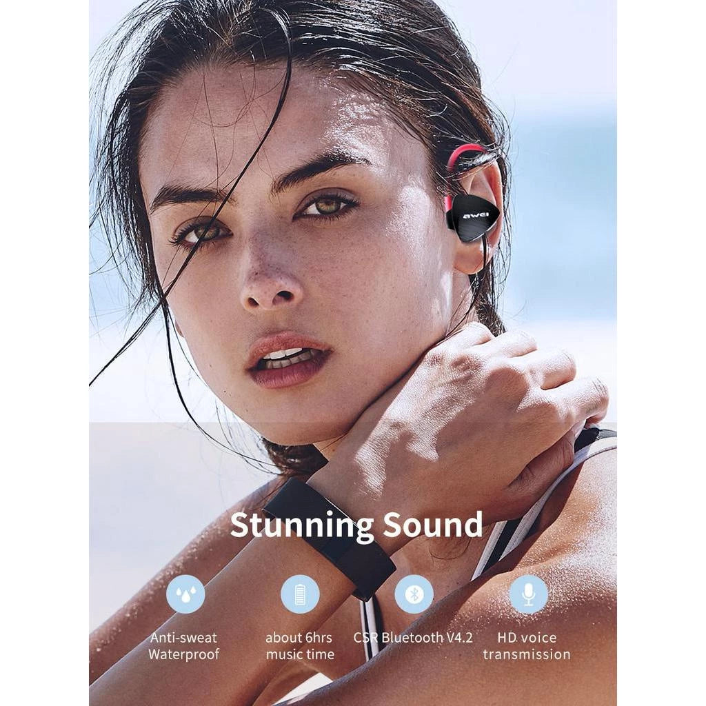 Awei A847BL Waterproof Bluetooth Sport Neckband Earbuds