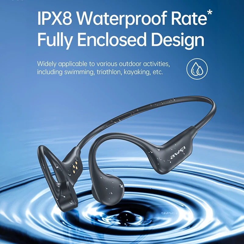 Awei A899BL Bone Conduction IPX8 Swimming Earphones