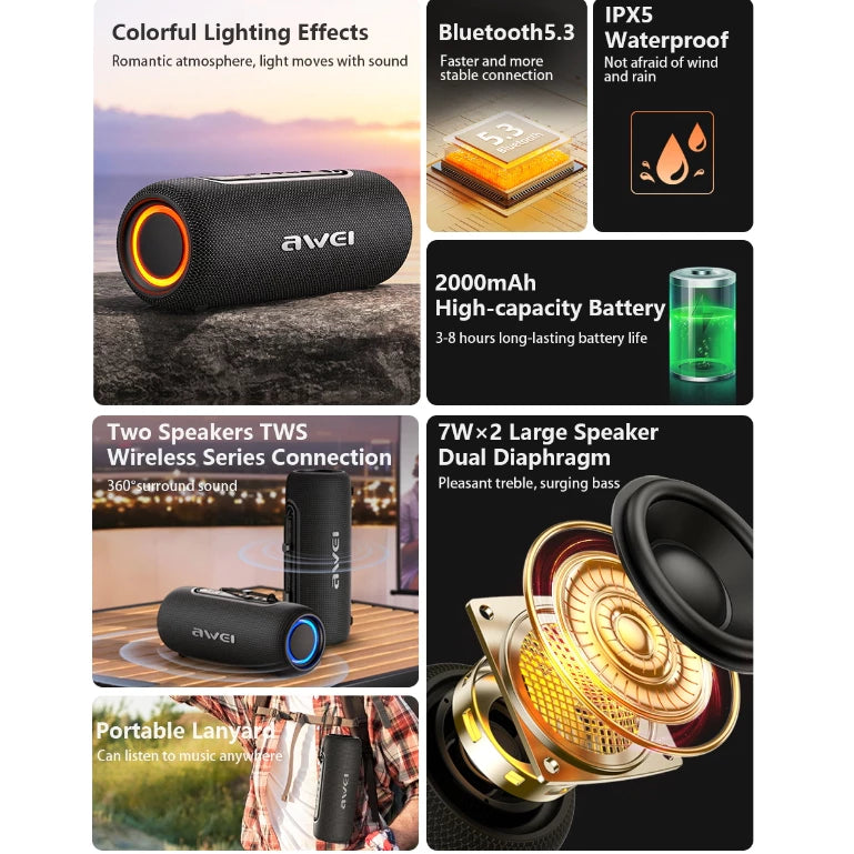 Awei KA8 14W Portable Bluetooth Speaker