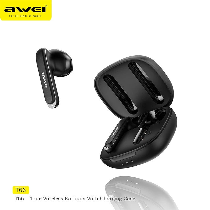 Awei T66 TWS Bluetooth 5.3 Earhook Earbuds