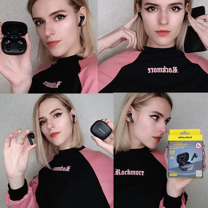 Awei T66 TWS Bluetooth 5.3 Earhook Earbuds