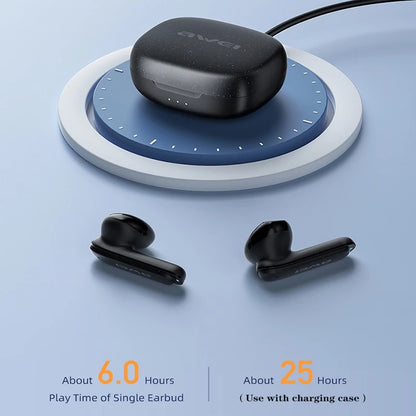Awei T66 TWS Bluetooth 5.3 Earhook Earbuds