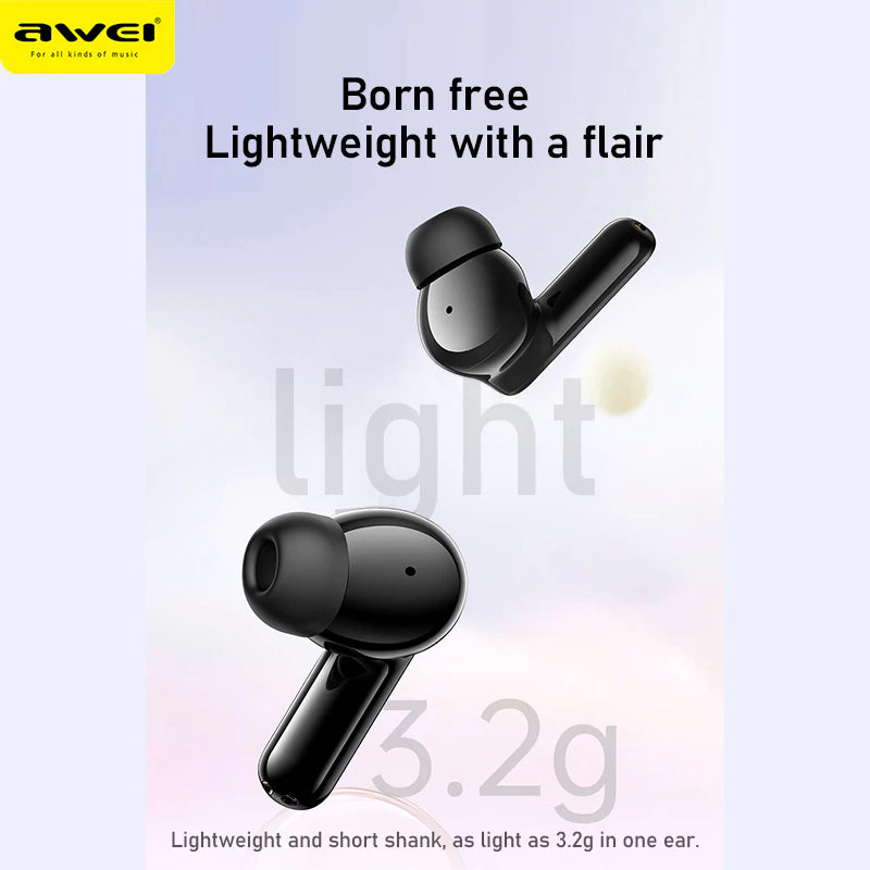Awei T71 TWS Bluetooth Earbuds with Mic