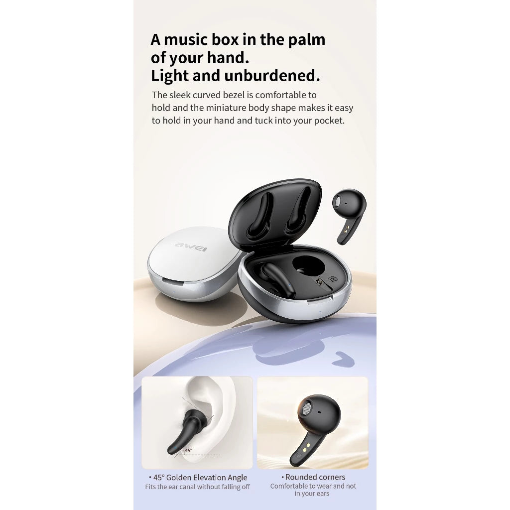 Awei T75 True Wireless Bluetooth Earbuds with Mic