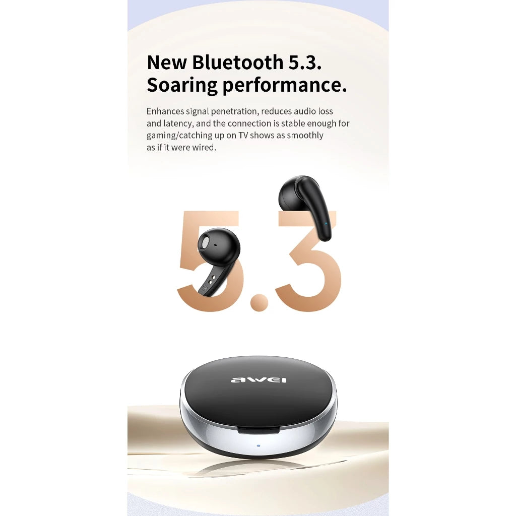 Awei T75 True Wireless Bluetooth Earbuds with Mic